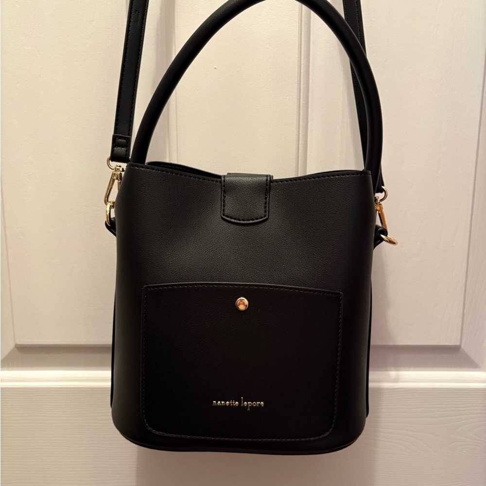 Nanette Lepore Black Bucket Bag